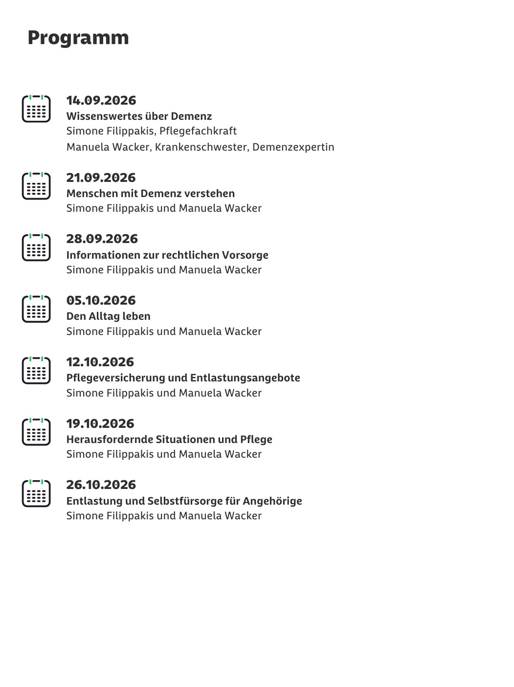 Angehörigenschulung 2026